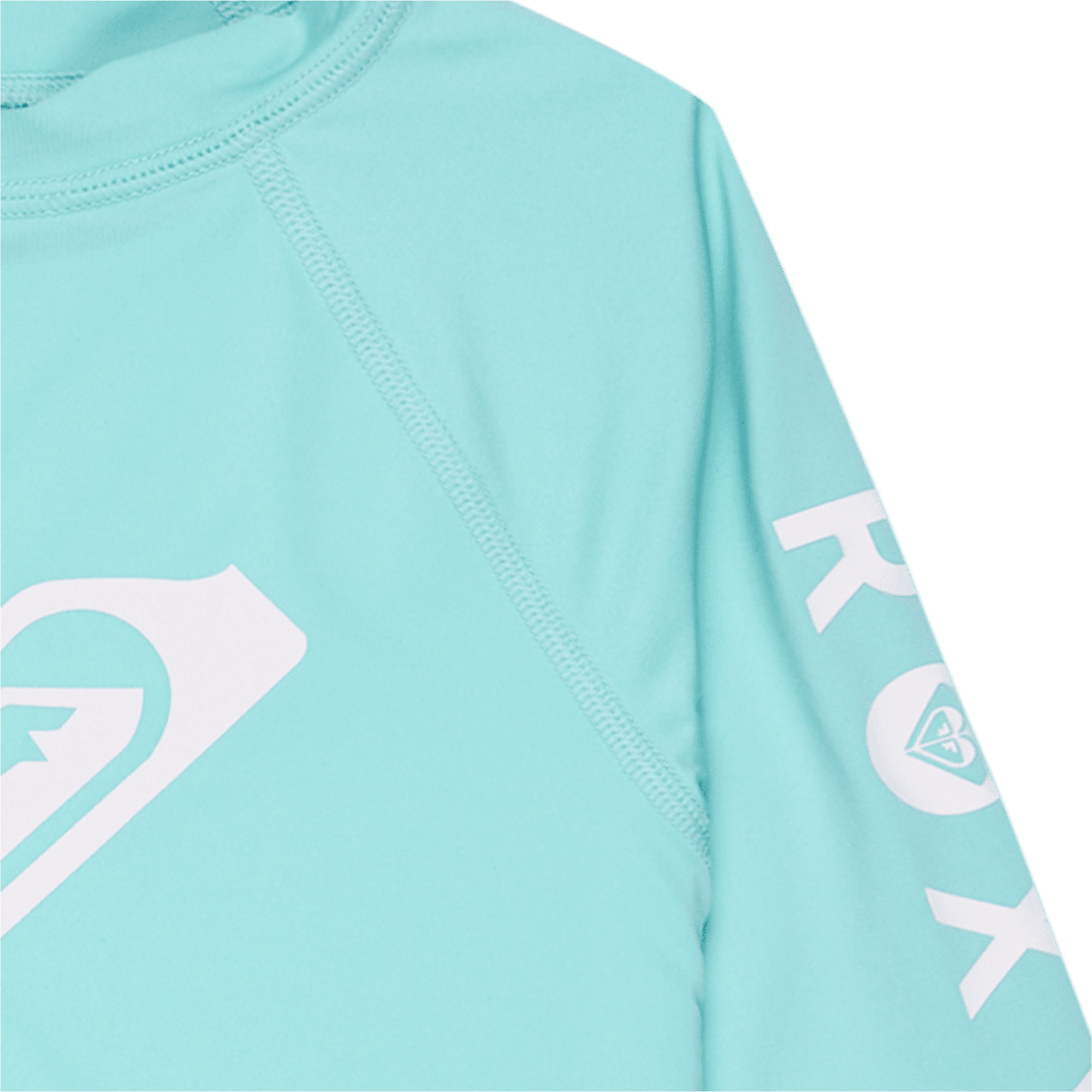 2026 Roxy Junior Whole Hearted Kurzarm-Lycra-Trikot ERGWR03491 - Aqua Splash